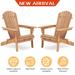 2-Piece Outdoor Patio Garden Furniture Set for 2, Folding Adirondack Chairs with Ergonomic Seats & Tall Slanted Back Design.