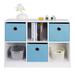 6 Cube Modern Storage Organizer Bookcase Storage White Light Blue - 52 x 63