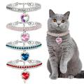 Corashan Love Water Drop Rhinestone Cat Necklace Pet Dog Necklace Jewelry Necklace Cat Necklace Red M