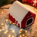 Rdeuod Christmas Place Winter Warm All Season All-purpose House Bed House Villa Closed Winter Dog House Pet And Dog Christmas Gift for Christmas Red