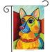 112643 Pawcasso-German Shepherd Dog Flag 12x18 Inch Double Sided for Outdoor German Shepherd House Yard Decoration