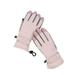 Aayomet Workout Gloves Winter Outdoor Sports Skiing Riding Cold Proof Touchable Mobile Phone Slip Warm Gloves (Pink One Size)