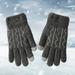 Aayomet Running Gloves For Winter Thermals Plus Knit Cycling Gloves (Dark Gray One Size)