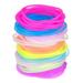 Bracelets 10 Colors Silicone Jelly Glow Wristbands Luminous Hair Ties for Christmas Party Favors Adults Women Kids Girls Gifts (100PCS Rainbow)