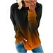 Oalirro Fashion Women Tops Hoodies for Women Long Sleeve Crewneck Printed Autumn and Winter Half Zipper Plain Sweatshirt Women Orange