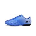 Daeful Big Kid Soccer Cleats Lace Up Sport Sneakers Round Toe Football Shoes Girl Cozy Comfort Low Top Athletic Shoe Sapphire Blue 6.5Y/6(M)