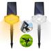 Solar Landscape SpotLights Outdoor 26 LED IP65 Waterproof Solar Powered Spot Lights 2-in-1 Adjustable Spot Lights for Garden Yard Driveway Walkway Pool Patio 2 Pack (Cold & Warm White)