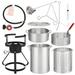 Ktaxon Propane Outdoor Fryer Kit Aluminum Frying/Boiling Turkey Fryer Pot 30QT 4 Piece Set