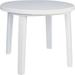 Ronda 36 Round Resin Patio Dining Table in White Grade