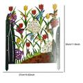 Baocc Gardening Tools Colorful Garden and Metal Screen 3 Panel Flower Patio & Garden B