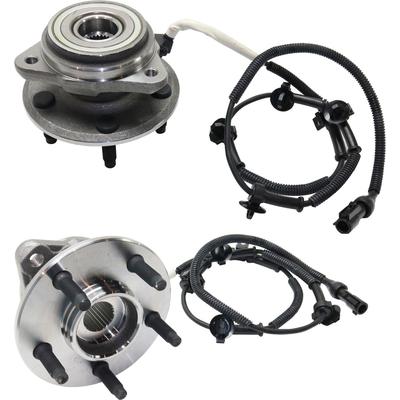 2000 Mazda B4000 Front, Driver and Passenger Side Wheel Hubs, With Bearing, With Sensor, 4-Wheel ABS, Non Locking Hubs, Built From 06/22/00, Four Wheel Drive