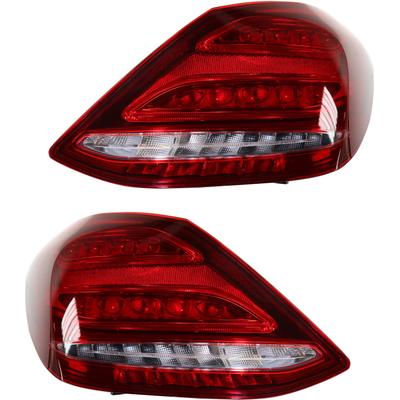 2016 Mercedes Benz C450 AMG Driver and Passenger Sides Tail Lights, with Bulbs, Halogen, For Models with LED Headlights, CAPA Certified