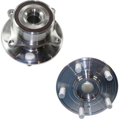 2012 Acura MDX Front, Driver and Passenger Side Wheel Hubs, With Bearing, Axle Nut Torque Spec: 242 Ft-lbs / 328Nm, All Wheel Drive