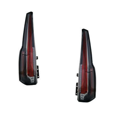 2018 GMC Yukon Driver and Passenger Side LED Tail Light, With bulb(s), Smoked Lens