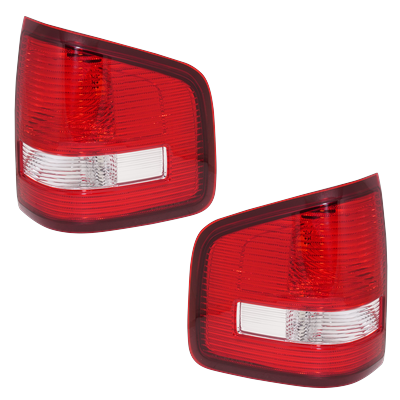 2009 Ford Explorer Sport Trac Driver and Passenger Sides Tail Lights, without Bulbs, Halogen, CAPA Certified