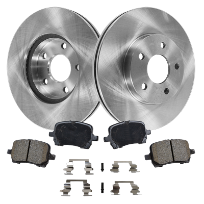 2009 Pontiac G5 Front Brake Disc and Pad Kit, Plain Surface, 5 Lugs, Ceramic, 5 Lug, Pro-Line Series