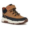 Winterboots GEOX "J FLEXYPER PLUS BOY ABX", Kinder, Gr. 32, braun (camelfarben, schwarz), Lederimitat, Textil, casual, Schuhe, Sneaker, Freizeitschuh mit Geox Spezial Membrane