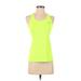 Nike Active Tank Top: Yellow Solid Activewear - Women's Size X-Small