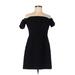 Vineyard Vines Cocktail Dress - Party Off The Shoulder Short sleeves: Black Print Dresses - New - Women's Size 6