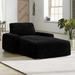 PAULATO by GA.I.CO. Stretch Chaise Lounge Slipcover - Soft to Touch & Easy to Clean - Velvet Collection in Black | Wayfair velvetCL-black127