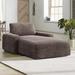 PAULATO by GA.I.CO. Stretch Chaise Lounge Slipcover - Soft to Touch & Easy to Clean - Velvet Collection in Pink/Gray/Black | Wayfair