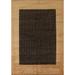 Brown 101 x 78 x 0.4 in Area Rug - Rugsource Oriental Hand-Knotted Rectangle 6'6" x 8'5" Area Rug in Black/ | 101 H x 78 W x 0.4 D in | Wayfair