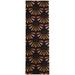 Black/Brown 30 x 0.25 in Area Rug - Mercer41 Alfonsina Floral Orange/Brown/Charcoal Indoor/Outdoor Area Rug Polyester | 30 W x 0.25 D in | Wayfair