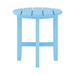 Red Barrel Studio® Iser Outdoor Round Side Table Plastic in Blue | 18 H x 18 W x 18 D in | Wayfair 2A48593AAEB94CFD8D492CADB9E7696F