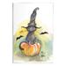 Stupell Industries Ax-397-Wood Witch Cat On Pumpkin On MDF by Jessica Mingo Graphic Art | 15 H x 10 W x 0.5 D in | Wayfair ax-397_wd_10x15