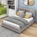 Red Barrel Studio® Dyllis Queen Tufted Storage Bed Wood & /Upholstered/Linen in Gray | 43 H x 66 W x 83 D in | Wayfair