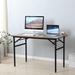 17 Stories Folding Desk Computer Desk Without Installation Wood/Metal in Black/Brown | 30 H x 31.5 W x 15.7 D in | Wayfair