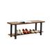 17 Stories Kynlee Storage Bench Wood/Manufactured Wood in Brown | 17.72 H x 47.05 W x 14.17 D in | Wayfair F5F08556AFE24A879C4345C1641B7687