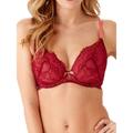 Gossard Womens Superboost Lace Plunge Bra - Cranberry/Raspberry Sorbet - Pink Polyamide - Size 38DD