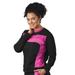 Vevo Active Women's Colorblock Fleece Crew Neck (Size 3X) Black-Pink, Cotton,Polyester