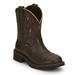 Justin Boots Gemma 8" Round Toe - Womens 6.5 Brown Boot B