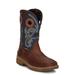 Justin Original Workboots NiTread 11" WP Square Nano Comp Toe Work Boot - Mens 7 Brown Boot E2