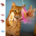 Jouet Interactif Mains Libres pour Chat Bâton de Jeu pour Chaton Baguette de Jeu Teaser Ventouse