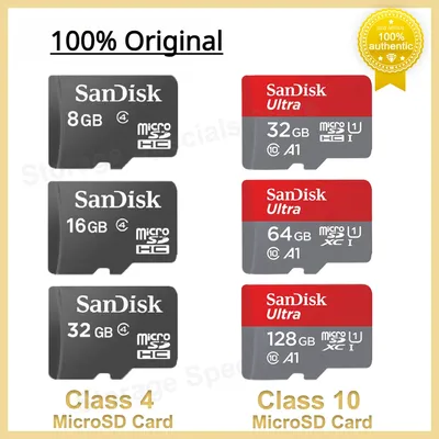 SanDisk Ultra MicroSDXC UHS-I Carte Mémoire C10 Full HD A1 SanDisk MicroSDHC C4 Carte MicroSD Carte