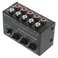 Audio mixer Stereo Mini Mixer 4 Channel Audio Mixer Passive Mixer Ultra Low Noise Mini Mixer