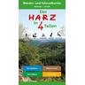 Der Harz in 4 Teilen, 4 Wander- und Fahrradkarten