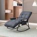 Mixoy Adjustable Rocking Chair,Modern Lounge Nursery with Iron Frame