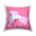 Stupell Galloping Pink Unicorn Printed Throw Pillow by Thimblepress