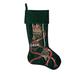 Vickerman 21" Green Beaded Ornamnt Velvet Christmas Stocking