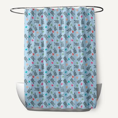 Bunnies and Eggs Shower Curtain