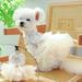 Fairnull Puppy Dress Fashionable Exquisite Hemming Embroidery Princess Dog Wedding Dress Dog Cat Dress Up Supplies