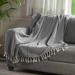 Big Diamond Pattern Cotton Woven Breathable Throw Blanket Gifts