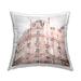 Stupell Coral Apartments Architecture Printed Throw Pillow by LSR Design Studio