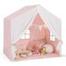 Kid's Play Tent Toddler Playhouse Castle Wood Frame with Washable Mat