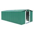 Anself Metal Garden Shed with Double Sliding Doors Galvanized Steel Outdoor Tool Storage House Garden Equipment Organizer for Patio Backyard Lawn 101.2 x 192.5 x 71.3 Inches (W x D x H)