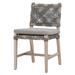 BenJara Tinsy 19 Inch Set of 2 Patio Dining Chairs Rope Woven Seat and Back Gray